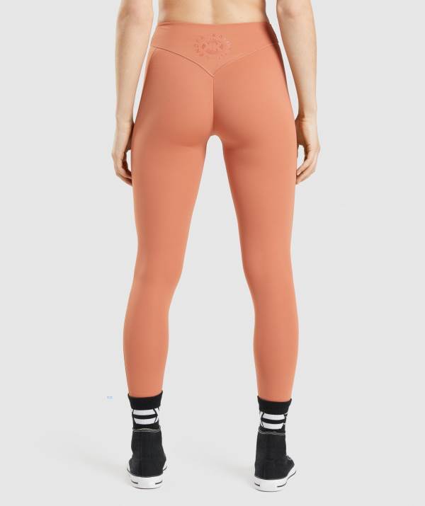 Damske Legíny Gymshark KK Fit 7/8 Oranžové | NB3812479